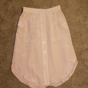 NWT Madewell button front silk skirt